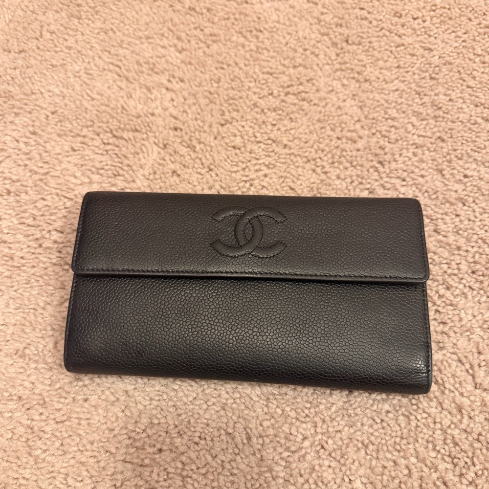 CHANEL Black Calfskin Wallet